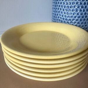 Pier 1 Essential Colours (6) Yellow Saucer Plates 8.5”